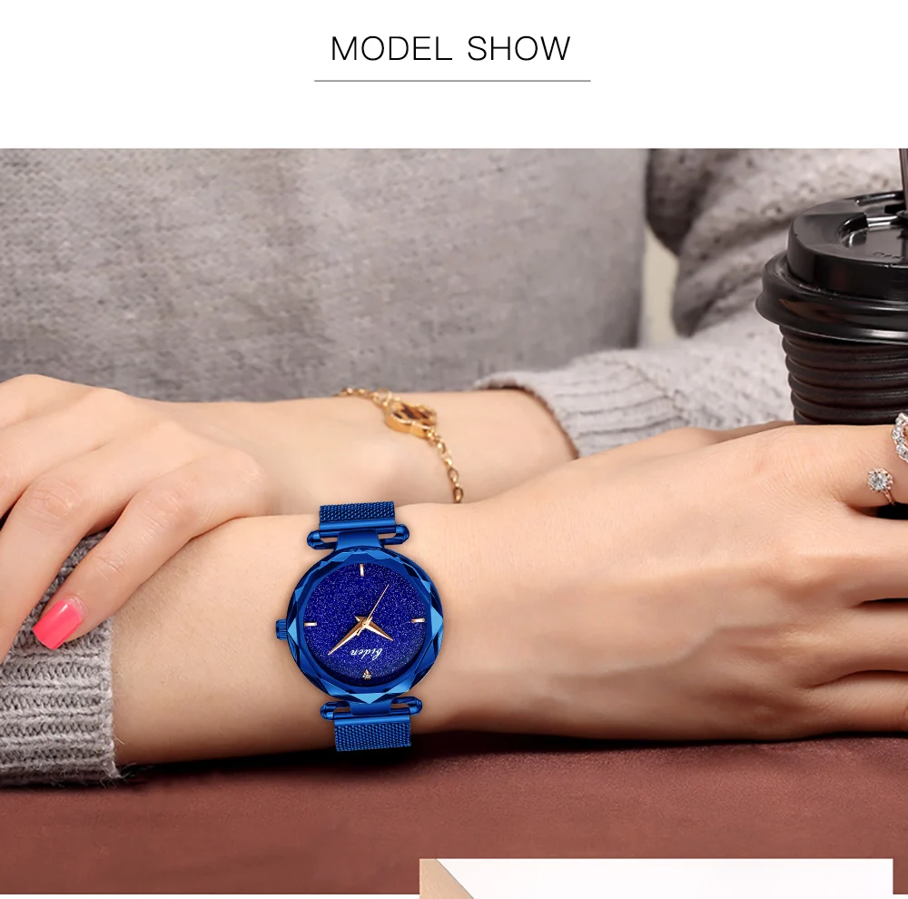 Biden Relojes Mujer Модные женские наручные часы s круглые стеклянные для женщин