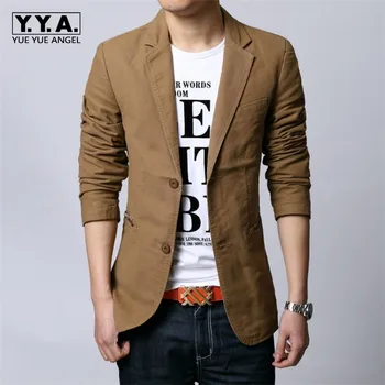

Spring Autumn New Single Breasted Suit Jacket Men Fashion Slim Blazer Black Casual Work Career Male Coats Tops Plus Size 6XL