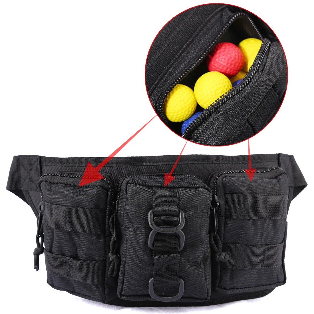 

NFSTRIKE Small-sized Waterproof Tactics Three-pouch Waist Bag for Nerf CS Games Outdoor Military Tactical Accessories Hot Sale