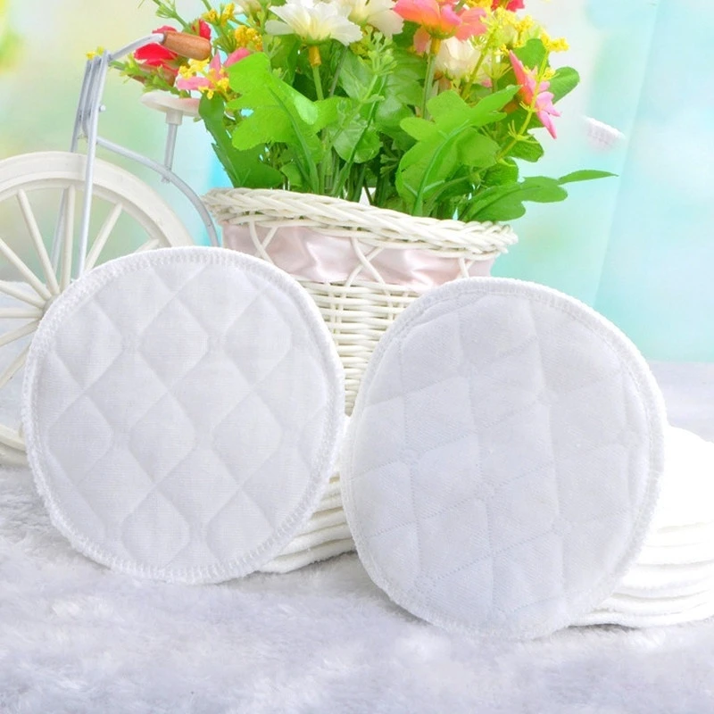 12pcs Fashion Cotton Washable Absorbent Breastfeeding Pads Reusable Bra