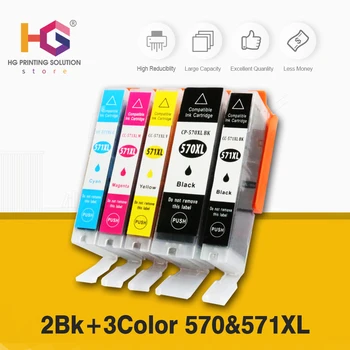 

Compatible For Canon PGI 570 CLI 571 PGI570 XL Ink Cartridge For Pixma MG5751 MG5752 MG6850 MG7750 MG6853 MG7753 TS5050