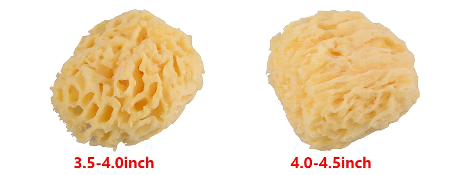 Желтый 3,"-4"/"-4,5" Мягкая натуральная морская губка для ванны тела душа мытья спа люфа мяч