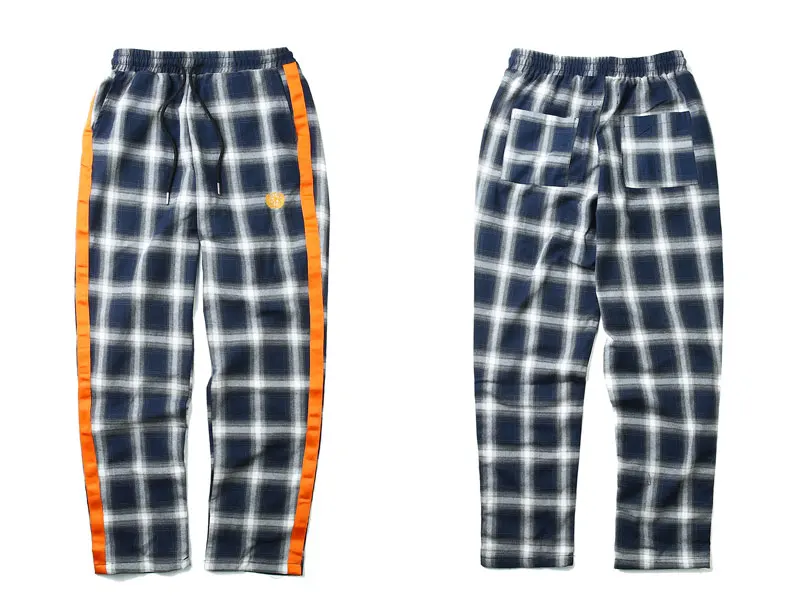 Side Ribbon Plaid Pants 4