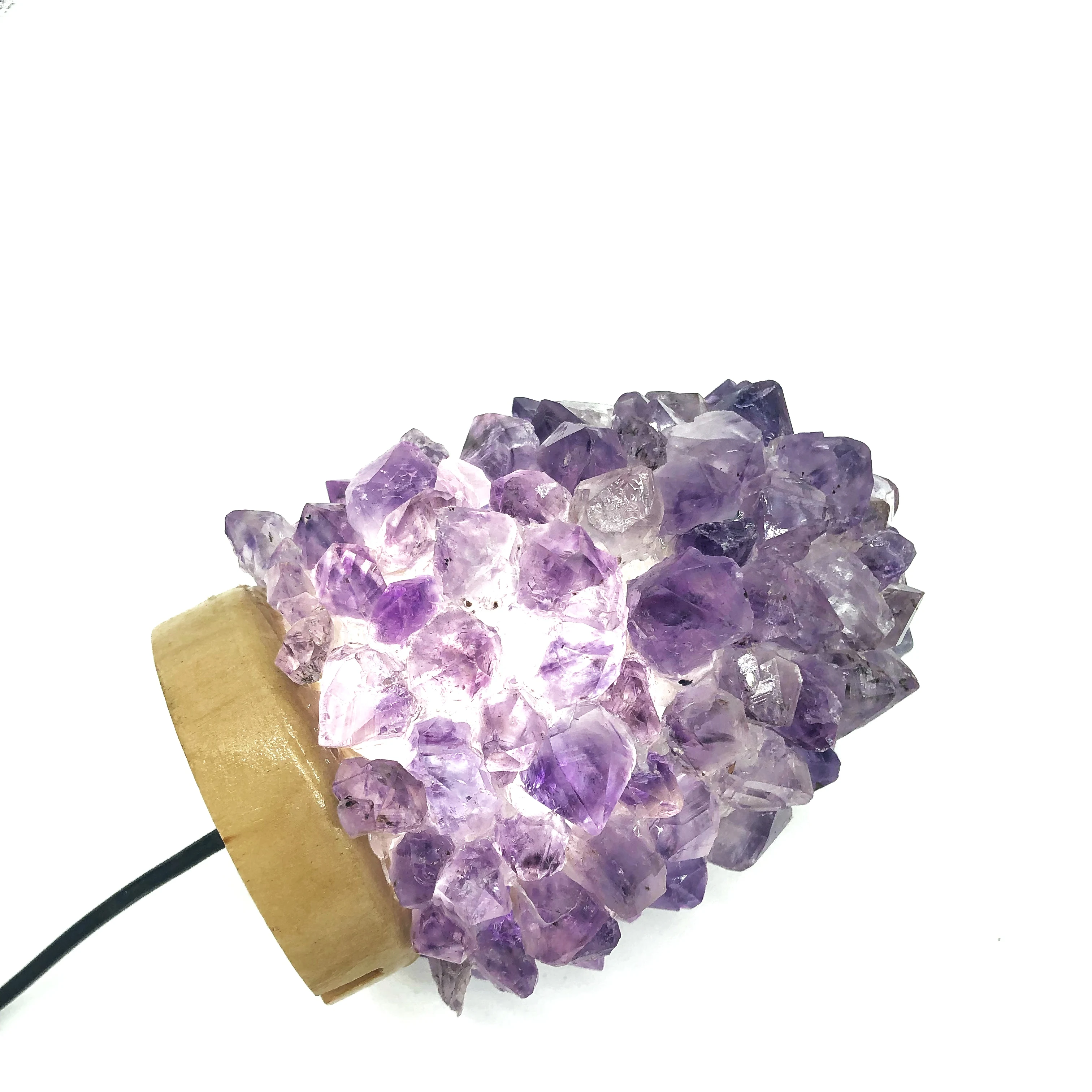110-130 мм украшение дома фиолетовый аметист ночной кластер led usb лампа