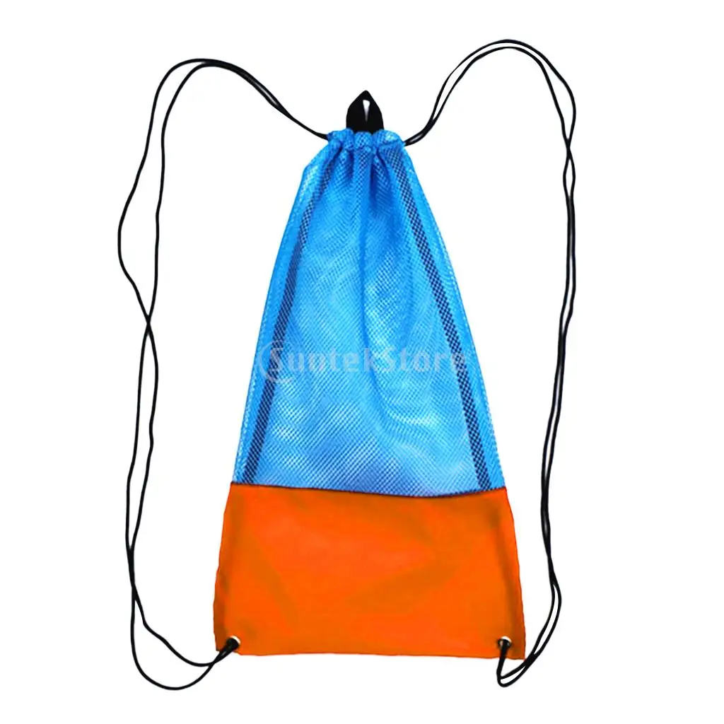 Прочные 20 кг подводное плавание, очки для снаряжения, маска для плавания, ласты для хранения, переносная Сетчатая Сумка с наплечным ремнем - Цвет: Orange 74x33cm