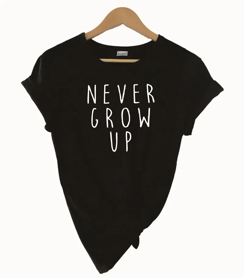 Никогда не взрослеть рубашка Neverland рубашка Дисней одежда для Instagram Ulzzang Harajuku женские летние футболки милые топы женские