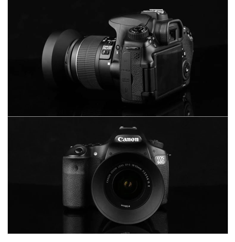 Metal Lens Hood Wide-Angle 49mm 52mm 58mm 55mm 62mm 67mm 72mm 77mm 82mm Screw-in Lente Protect + Lens Cap For Canon Nikon Sony Camera Lens Hood