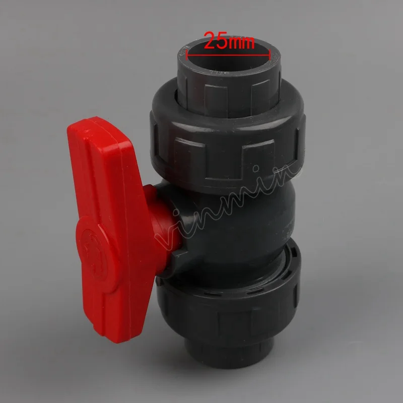 25 мм до 25 мм ПВХ шаровой клапан соединение Слип запорный клапан ПВХ трубы фитинги сантехника для 25 мм наружный диаметр трубы Водопровод