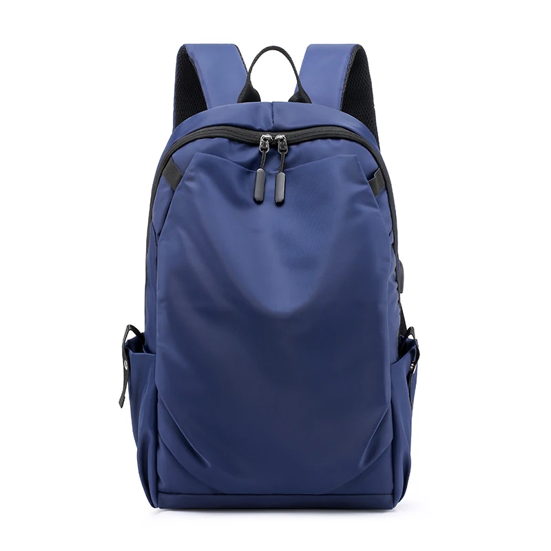 Мужской модный рюкзак 15,6 дюймов, рюкзак для ноутбука с USB зарядкой, мужской водонепроницаемый рюкзак для путешествий и улицы, школьный рюкзак для подростков, сумка Mochila - Цвет: Синий