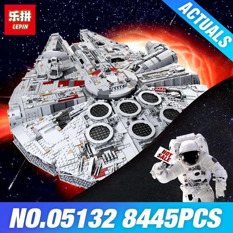 Лепин 05132 серии Star Wars 75192 Сокол Тысячелетия Ultimate Коллекционная модель прослужит строительные блоки кирпичи игрушки DIY подарки Лепин 05132 серии Star Wars 75192 Сокол Тысячелетия Ultimate Коллекционная модель прослужит строительные блоки кирпичи игрушки DIY подарки