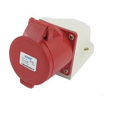 

Plastic Shell ST-114 380V-415V 5 Pin Plug 16A Wall Mounted Industrial Socket