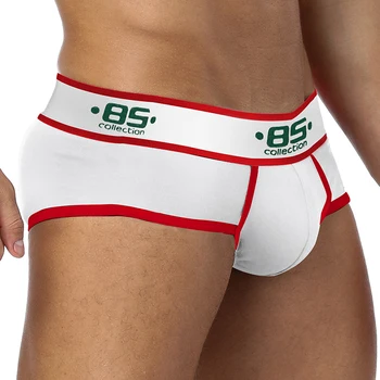 

85 Brand 50PC/LOT Wholesale Male Underwear Sexy Gay Briefs Breathable Cotton Quick Dry Mesh Men Briefs Male Panties Cueca Tanga