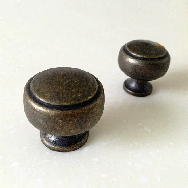 30mm Vintage Distress Furniture Knobs Antique Brass Drawer Kitchen 30mm vintage Distress furniture knobs antique brass drawer kitchen cabinet pulls knobs bronze dresser bedside table door handles-in Cabinet Pulls from Home ... - 30mm Vintage Distress Furniture Knobs Antique Brass Drawer Kitchen