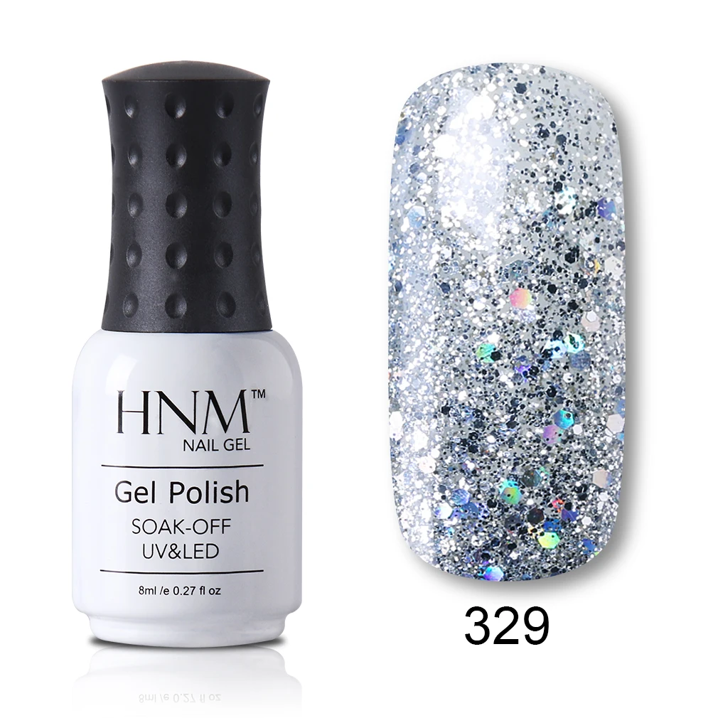 HNM 8 мл Лак для ногтей тиснение Блестящий лак для ногтей Vernis a Ongle Nagellak бриллиантовый Блестящий Гель-лак для ногтей Гибридный лак - Цвет: 329