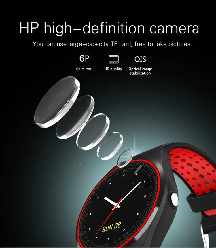 UiRiQi-V9-HR-Smart-Watch-with-Camera-Bluetooth-Smartwatch-SIM-Card-Wristwatch-for-Android-Phone-Wearable-Fitness Tracker-Activity Tracker Smart band (17)1
