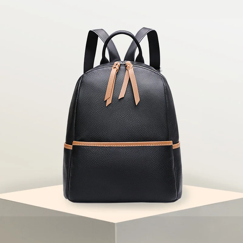 

PASTE female First layer cowhide backpack Leather women anti-theft large Schoolbag tide Totes Casual Fashion lady travel bags