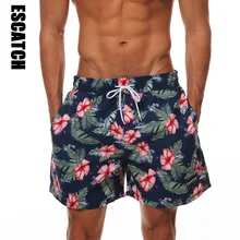 Мужской купальник для плавания, трусы-боксеры, 2 цвета, цветочный принт, водные виды спорта, красивые купальники, Шорты для плавания