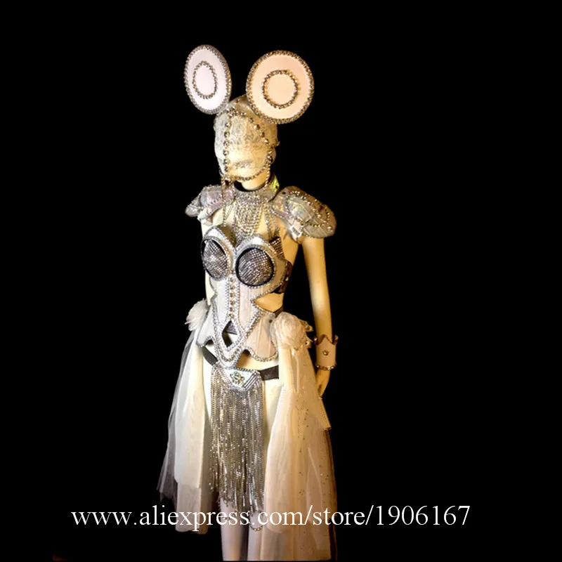 Ballroom Mickey Catwalk Shows Women Costume Carnival Victoria Sexy Lady Evening Dress Cabaret Stage Performance Dance DJ Clothes08