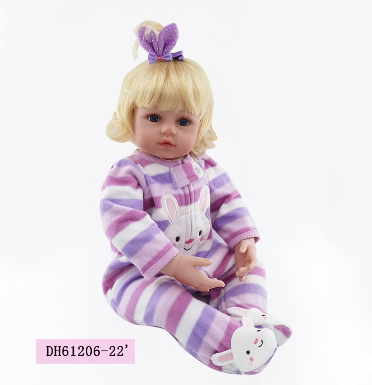 

Curly Blond Hair Silicone Reborn Toddler Princess Girl Baby Alive Doll Toys for Children Girls Bedtime Sleep toy Birthday Gifts