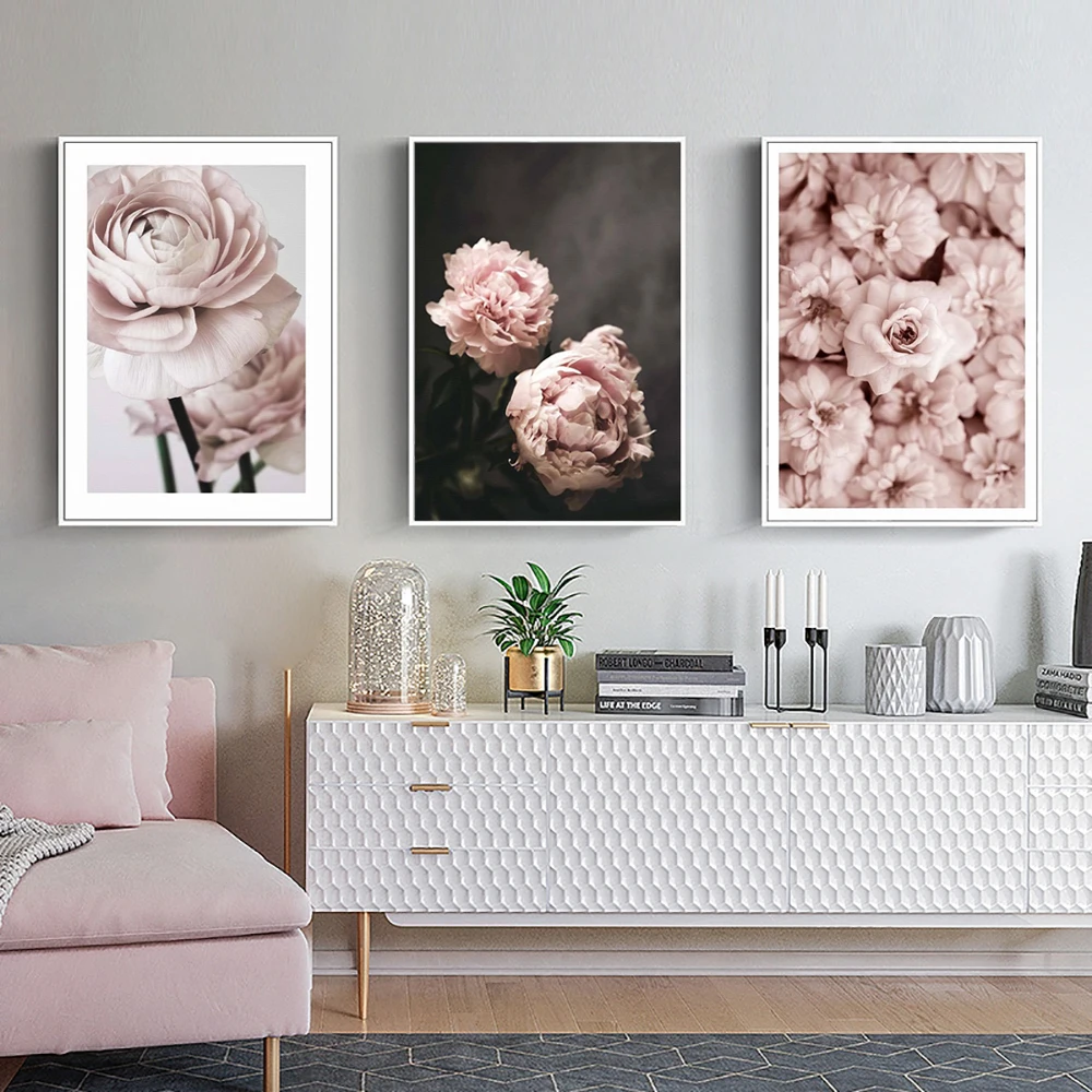 Landscape Picture Canvas For Living Room Pictures With Flowers Canvas Prints Peony Poster Nordic Wall Art Modern Unframed