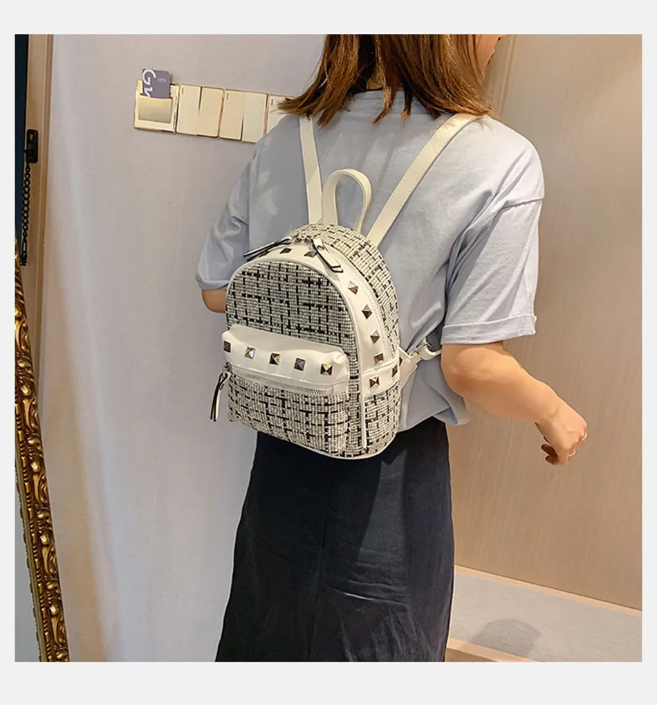 Hanerou женский рюкзак высокого качества из искусственной кожи рюкзаки для девочек-подростков женская школьная сумка через плечо рюкзак тип оболочки mochila