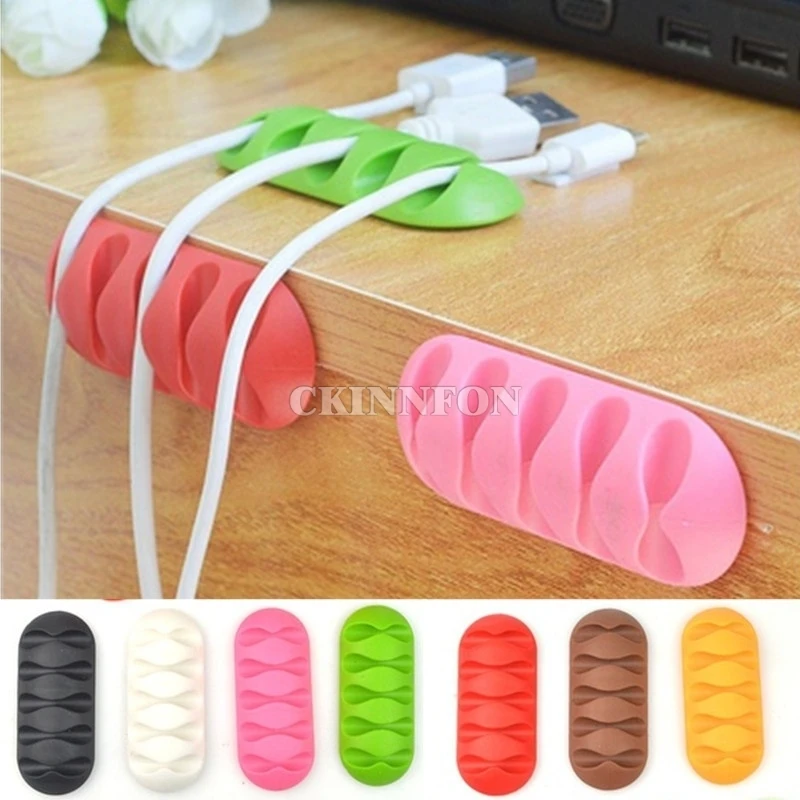 DHL 200PCS New Multipurpose Wire Cord Cable Tidy Holder Drop Clips