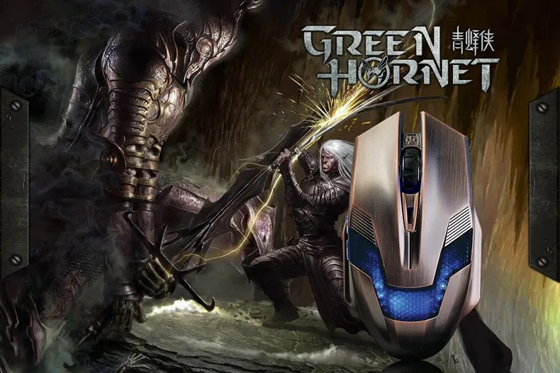Green Hornet style computer gaming mouse with cool appearance comfortable touching feeling and 2000 high definition DPI | Компьютеры и