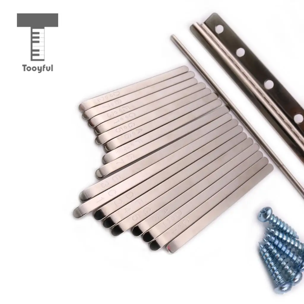 MagiDeal Musical Steel Keys for 17 Note Kalimba African Mbira Thumb Piano Finger Percussion