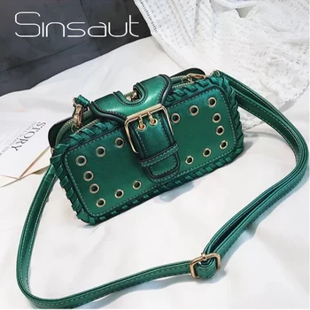 

Sinsaut Bags For Women 2018 Trendy Crossbody Bags Women Messenger Bags Small Package Multi-layer Luxury Rivets Bags