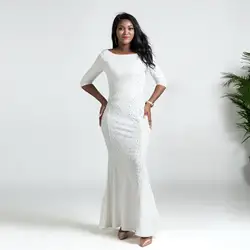 2019 пикантные Модные Стиль Осень Африканский для женщин; большие размеры длинное платье L-XXL