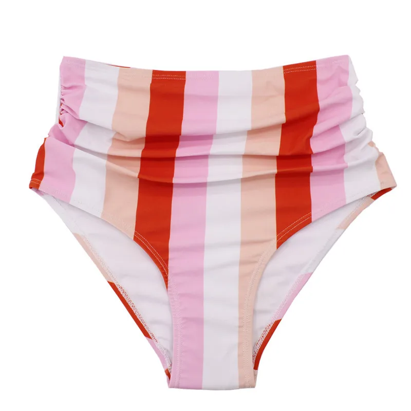 Женские плавки бикини с высокой талией, цветочный принт, купальник, плавки бразильского размера плюс, пляжные, праздничные, сексуальные шорты для плавания