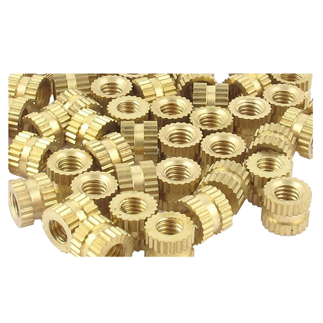 Promotion! 10Pcs Injection Molding Brass Thread Knurled Inserts Nuts