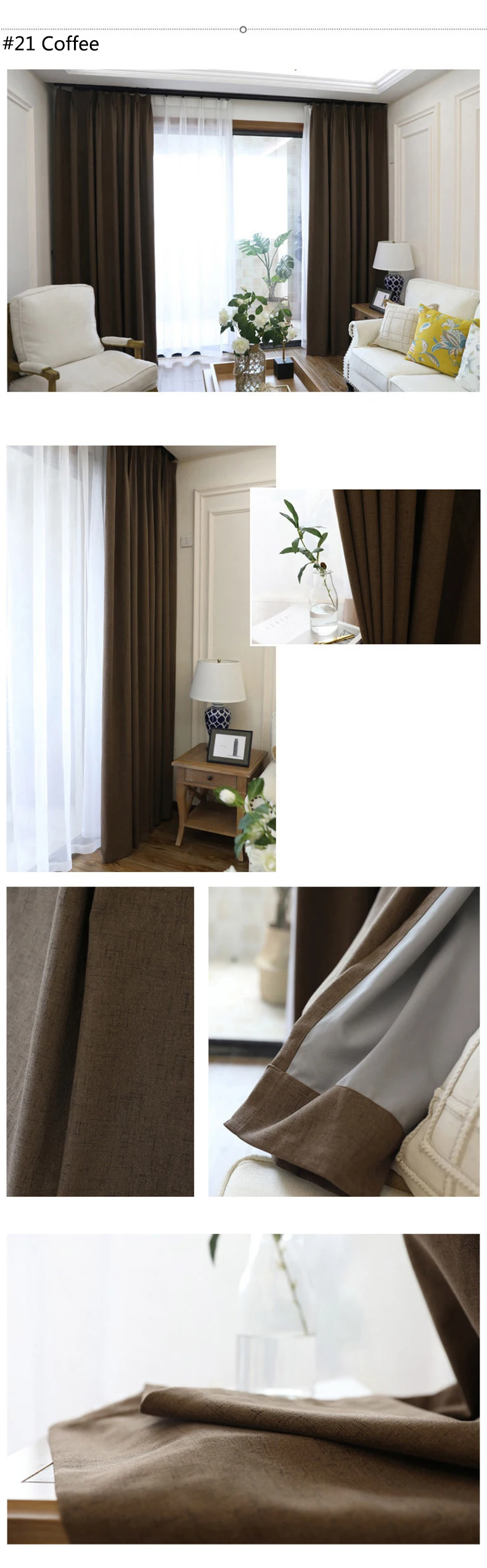 YCENTRE Fireproofing 100% Blackout Home Decor Curtain For Livingroom Darpe Curtains for Bedroom Rideaux Window Customized