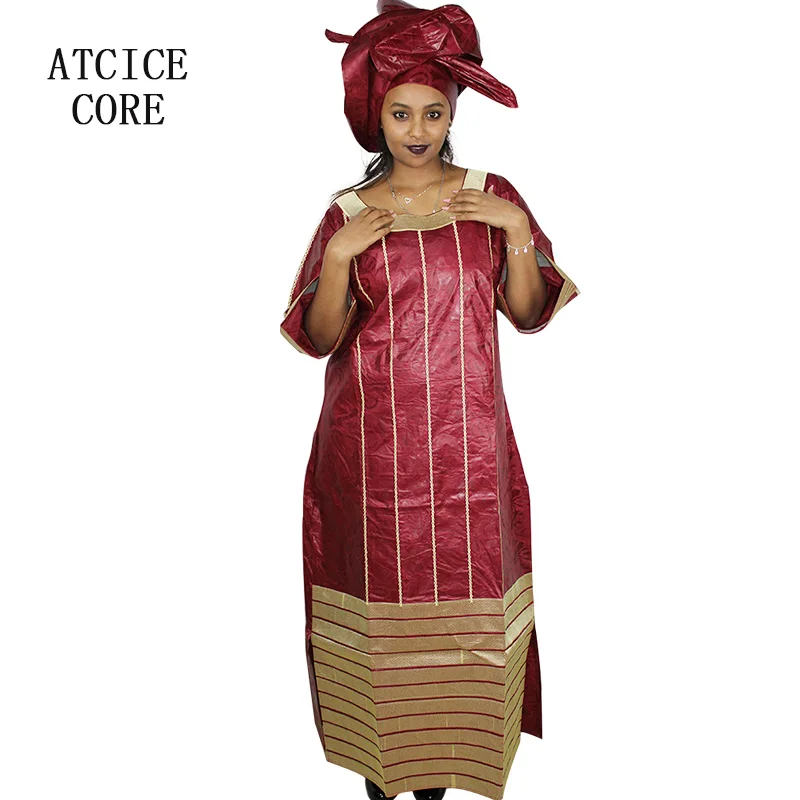

african dresses for woman bazin riche embroidery design long dress A197