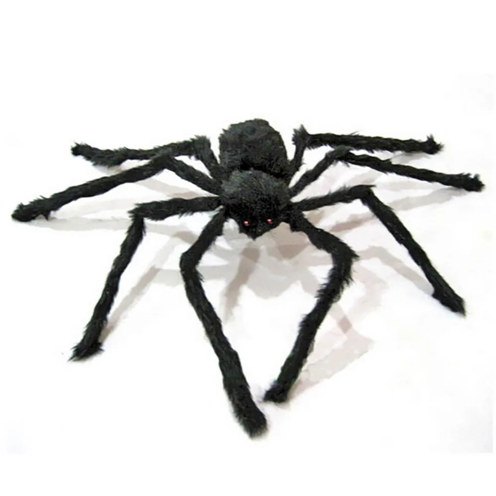 new funny gadget novelty horror black furry spider halloween supplies props prank bar moving ornament april - Halloween Supplies new funny gadget novelty horror black furry spider halloween supplies props prank bar moving ornament april - Halloween Supplies
