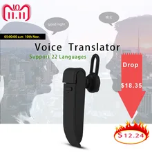 Bluetooth голосовой переводчик 22 языков мгновенный беспроводной наушник traductor одновременный Интеллектуальный русский английский переводчик