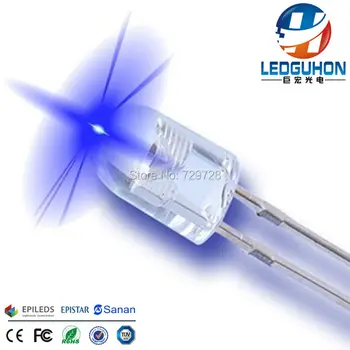 

5mm through hole oval blue color led diodes with 3V voltage