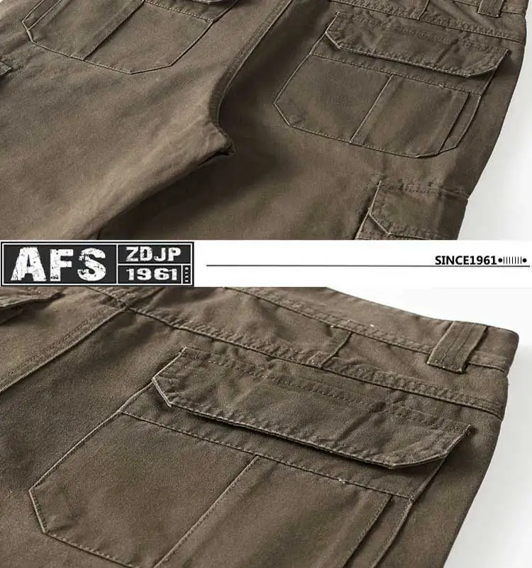 Мужские брюки карго Осень Зима карманы дизайн свободного размера плюс армейский Военный Повседневный дышащий натуральный хлопок плотная подкладка аккуратно