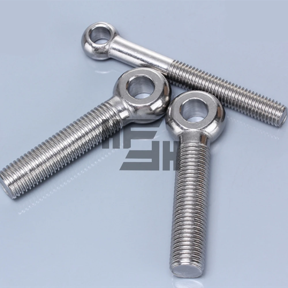 Size : M6 45mm 10PCS M6 M8 GB798 304 Stainless Steel Ring Link Bolt Fisheye Eye Slip Hole Screw