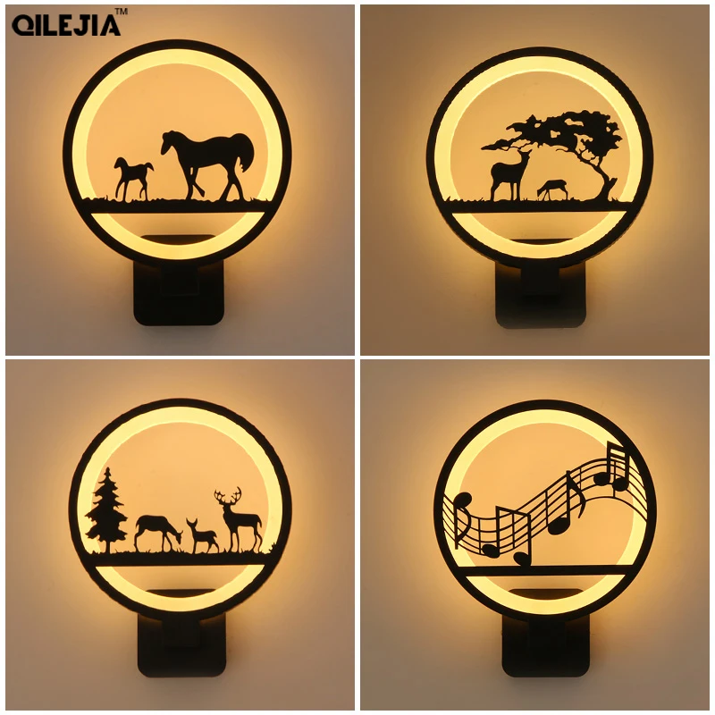 LED Wall Lamps wall mounted Modern Simple European Style Bedroom Bedside Reading Lamp Living Room Foyer Lighting AC90-260V