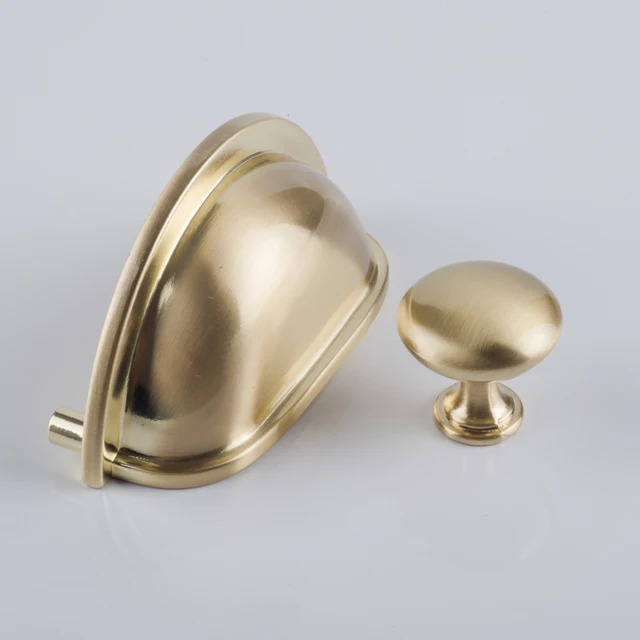 3 Gold Cup Pull Drawer Pulls Handle Dresser S Handles 3 Gold Cup Pull Drawer Pulls Handle Dresser S Handles Shell Bin Bowl Kitchen Cabinet Door Brushed