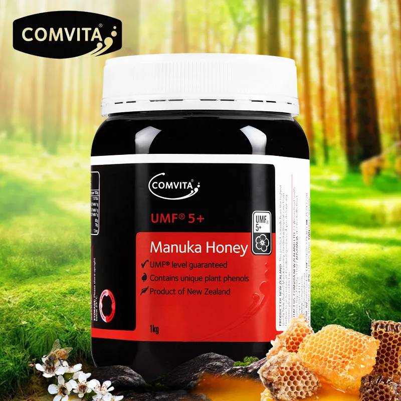 Новая Зеландия comvita мед manuka UMF5+ 1000g для желудочно-кишечного иммунной здоровья дыхательных путей Системы кашля успокоить кашля в горле