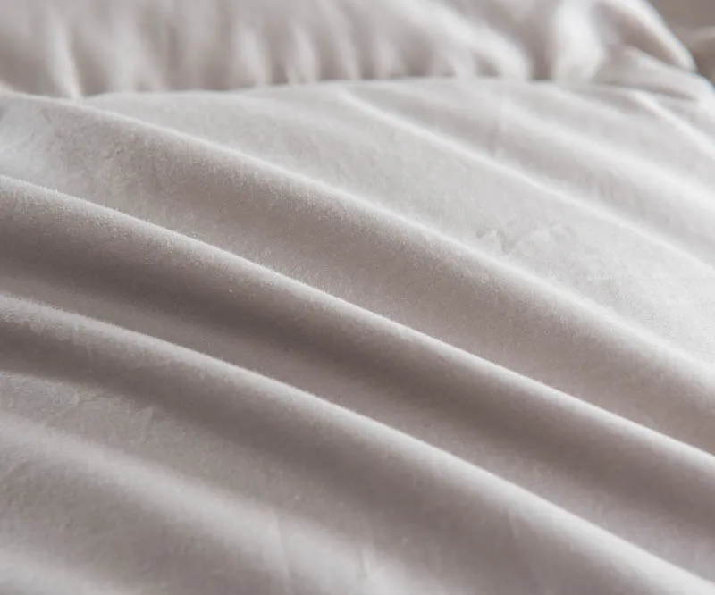 Роскошные заполнения белый гусиный пух Стёганое одеяло кашне зимние теплые мягкие чистый хлопок набор пододеяльников для пуховых одеял Твин