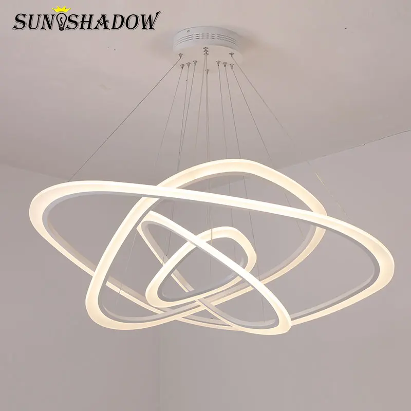  Hang Lamp LED Chandelier For Dining room Living room Acrylic Plafond 4/3/2 Rings Led Chandelier Lig - 32864976945
