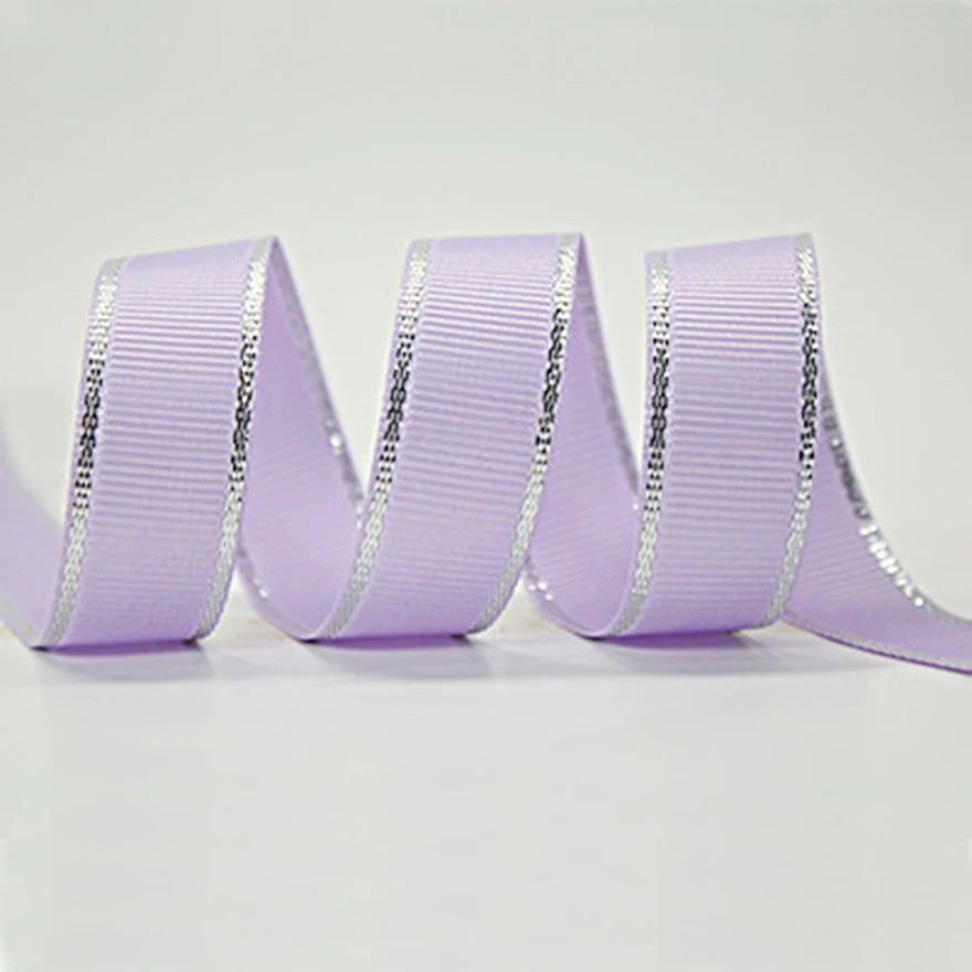 3/8 ''9 мм soild серебристое окаймление grosgrain лента Подарочная упаковка лента флисовая ткань 20 ярдов