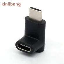 90 Degree Type C Adapter, USB C Male to Female Adapter Upward and Downward Angled USB-C Adaptor USB 3.1 Type-C Connector
