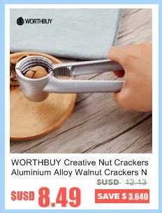 WORTHBUY Creative Aluminium Alloy Walnut Nut Crackers Non-slip Thickened Handle Nutcracker Sheller Opener Kitchen Accessories