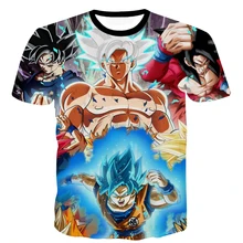 2019 nuevos hombres de las mujeres de dragon ball Z Vegeta Wukong super Saiyan 3D de impresión multicolor de 3D camiseta