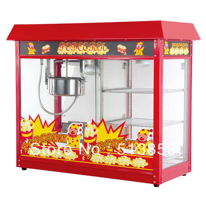 

Popcorn machine with warming showcase