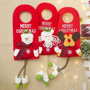 

1pcs Red 14X30cm Christmas Door Decoration For decoration de noel